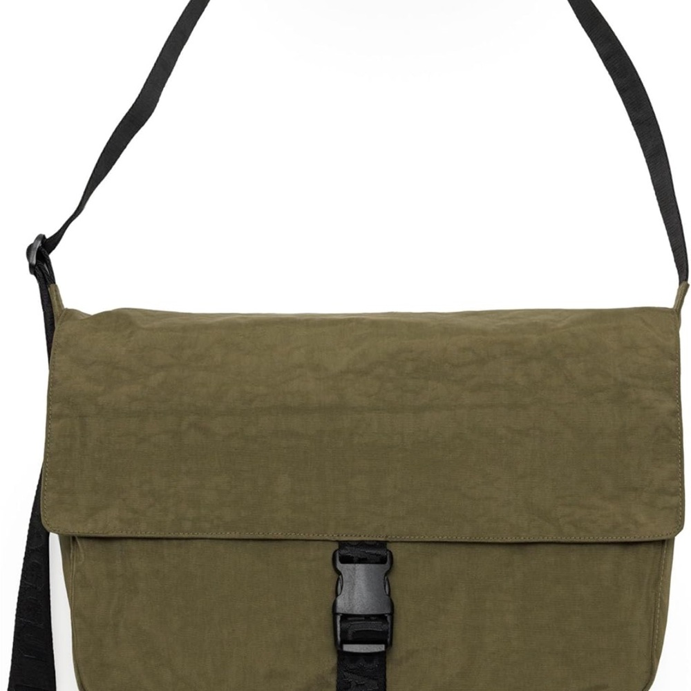 Baggu Nylon Messenger Bag - seaweed